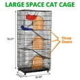 thumbnail image 2 of PawGiant 6 Tier Cat Cage, Pets Playpen Cat Kennel Ferret Crate Folding Steel, 2 of 9
