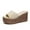 A Beige, variant on Wovix Summer Slipper For Women Classic Dress Shoes Open Toe Lightweight Comfy Platform Wedge Sandals Indoor Outdoor Shoes Beige 35