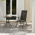 thumbnail image 3 of Costway 1 PCS Patio Folding Dining Chair with 7-Level Adjustable High Backrest for Garden Black, 3 of 10