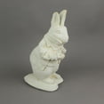 thumbnail image 5 of Things2Die4 Alice in Wonderland White Rabbit White Finish Concrete Statue 14 inch, 5 of 5