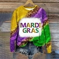 thumbnail image 1 of CEHVOM Chemises Mardi Gras pour Femmes Chandails en Molleton, Chandails en Molleton Mardi Gras Grande Taille, Chandails en Molleton à Manches Longues Col Rond Léopard Graphique Color Block, Chandail Tendance Tops de Carnaval T-Shirt Blouse, 1 of 6