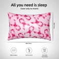 thumbnail image 6 of Disketp Breast Cancer Ribbons Awareness Satin Pillowcase For Hair And Skin - Satin Pillow Cases Standard Size 20x30 Inches With Zipper,Gifts For Women Men, 6 of 8