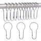 thumbnail image 1 of Paquete de 40 ganchos para colgar anillos de cortina de ducha para clasificar y organizar, 1 of 5