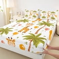 thumbnail image 3 of Castle Fairy Kawaii Giraffe Queen Sheet Sets,Cartoon Woodland Animal Bed Set, 3 of 7