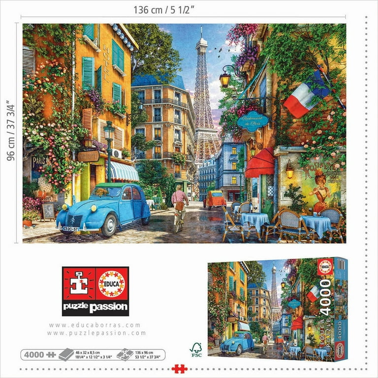 4000 Piece The Old Streets of Paris Jigsaw Puzzle by Educa Borras 