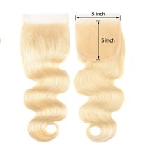 5x5 Lace Closure 613 Blonde Straight Hair Closure Pre Plucked Human Hair Brazilian Hair Body Wave Lace Closure Remy Hair Extensions