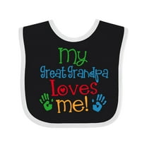Inktastic My Great Grandpa Loves Me Boys or Girls Baby Bib