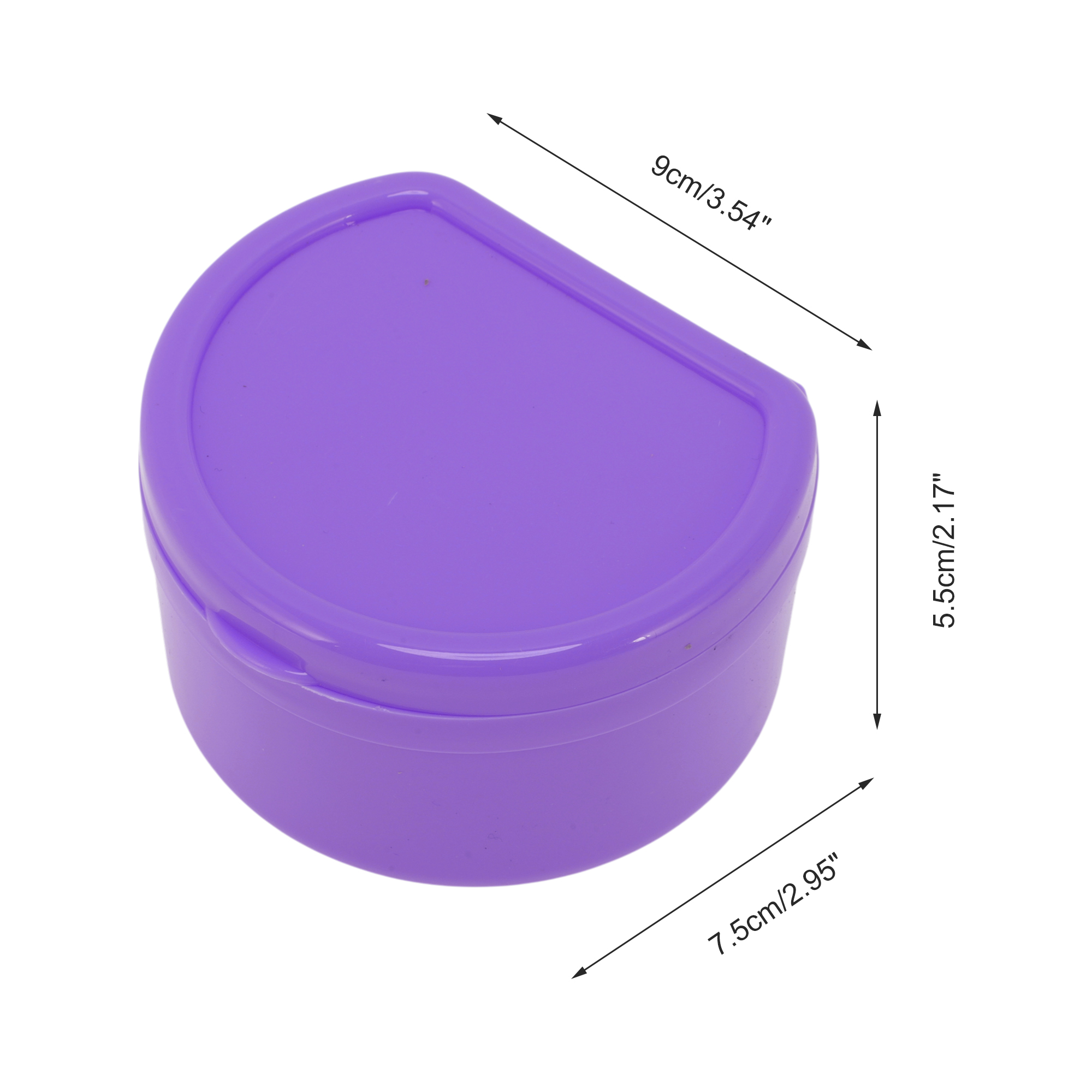 Unique Bargains Reusable Braces Box with Strainer 1 Pc Purple