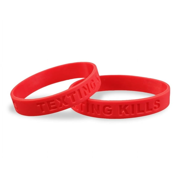 Bulk Texting Kills Awareness Silicone Bracelets (25 Bracelets)