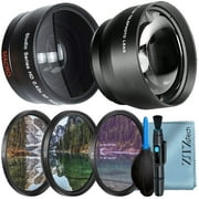 49mm Accessory Bundle for Canon EOS: R50, R100, M5, M6 Mark II, M6, R10, R7 + Wide Angle + Telephoto Lens + Filter Kit + More (8pc Bundle)