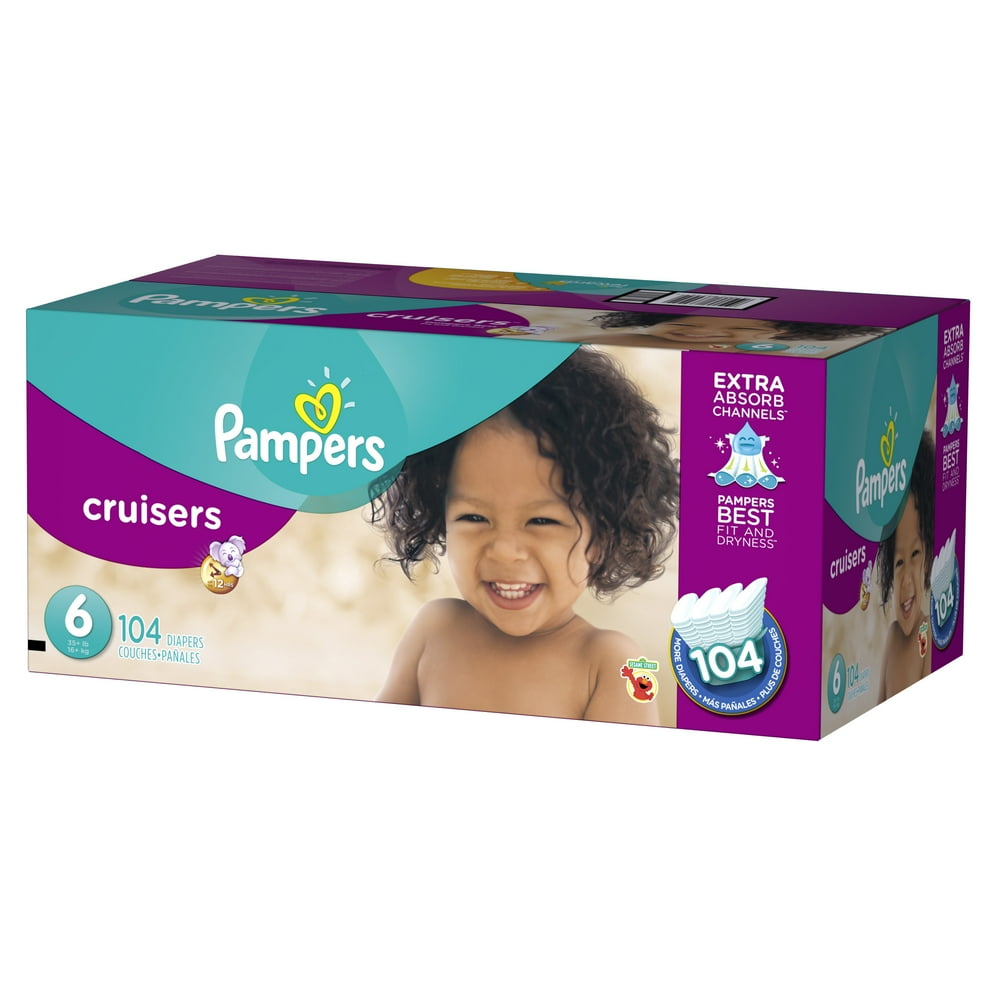 Pampers Cruisers Diapers Size 6 104 count