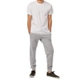 thumbnail image 4 of Men‘s Open Bottom Terry Sweatpants  Elastic Drawstring Waistband  Charcoal Grey S,h.grey(joggers),M, 4 of 4