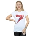 thumbnail image 2 of David Bowie Womens Distressed Rebel Cotton T-Shirt, 2 of 3