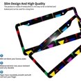 thumbnail image 4 of Color Martini Glass 2 Pcs License Plate Frames, Stainless Steel License Plate Cover, Matte License Plate Holder Car Accessories with Screw Caps (4 Holes), 4 of 7