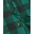 thumbnail image 3 of Youclos Mens Flannel Shirts Corduroy Collar Long Sleeve Plaid Button Down Shirt with Pocket, 3 of 8