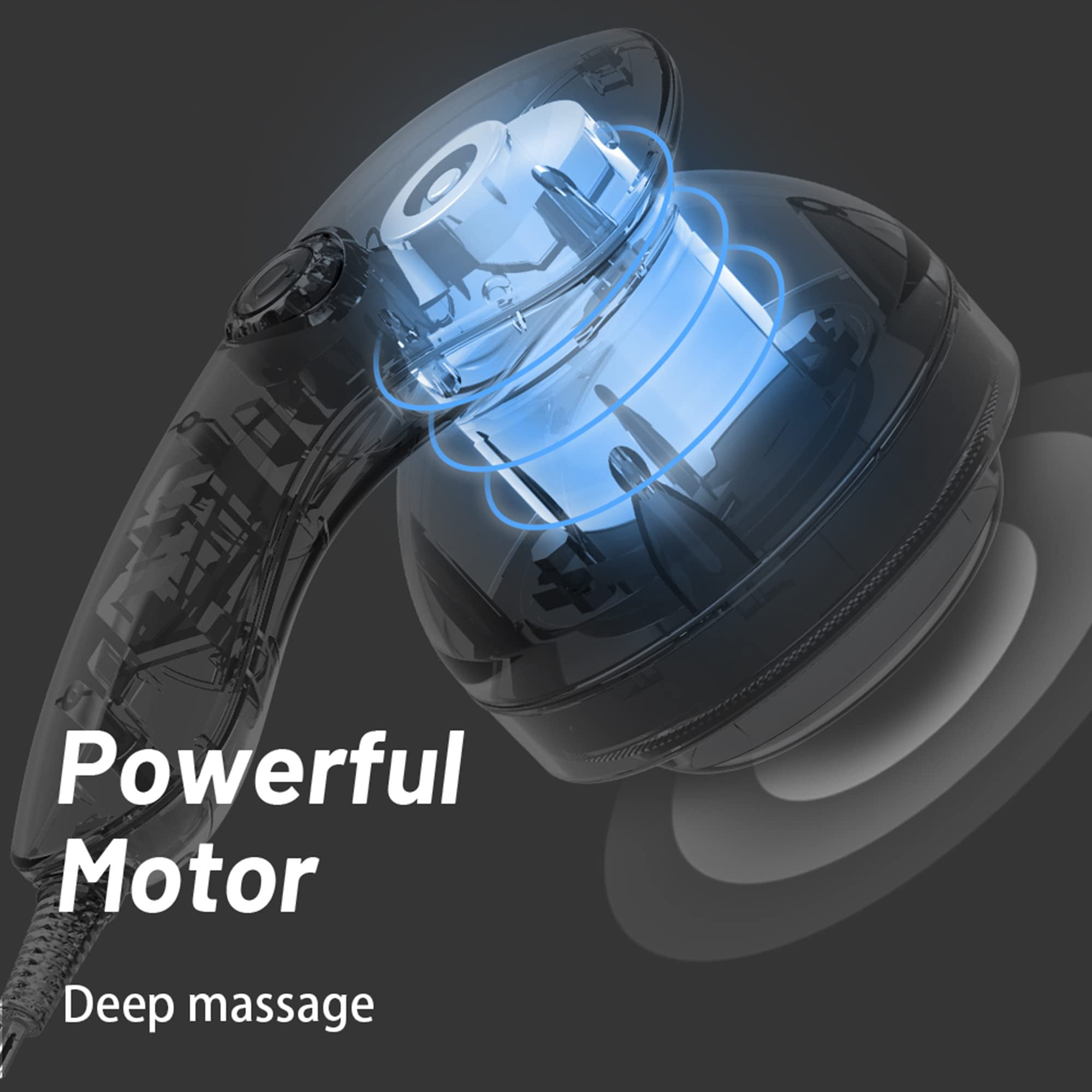 Asopal Cellulite Massager, Hand Held Deep Tissue Massager for Muscles, Back, Shoulder, Neck, Leg, Calf,Foot, Electric Percussion Body Massage Machine