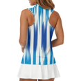thumbnail image 6 of Womens Golf Shirts Printed Sleeveless Golf Vest Collared Zip Up, Athletic Quick Dry Tank Top for Summer Sports Blue L, 6 of 6