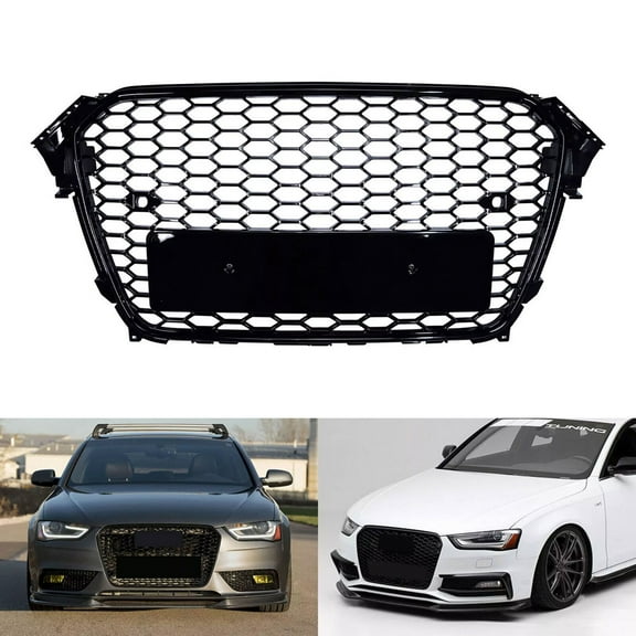 Pinypikaka Car Front Grille Replaces# 8K0853651E for 2013-2016 A4 B8.5 S-4 Auto Accessories Easy to Install