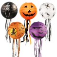 thumbnail image 2 of Linternas de papel de Halloween, decoraciones de fiesta de Halloween, linterna de calabaza, Araña, murciélago, esqueleto, linterna para el hogar, decoración de Bar al aire libre Fivean unisex, 2 of 2