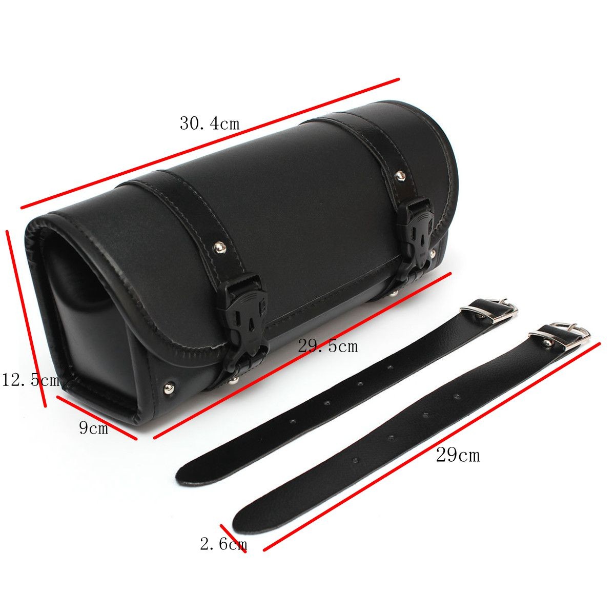 Motorcycle Saddle Bag PU Leather Motorbike Roll Tool Pouch Bag tool pouch Luggage Saddlebag For