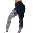 thumbnail image 2 of Sakmal High Waisted Leggings for Women Compression Soft Gray Butt Lifting Yoga Pants Gym Long Flame Print Leggings, 2 of 6