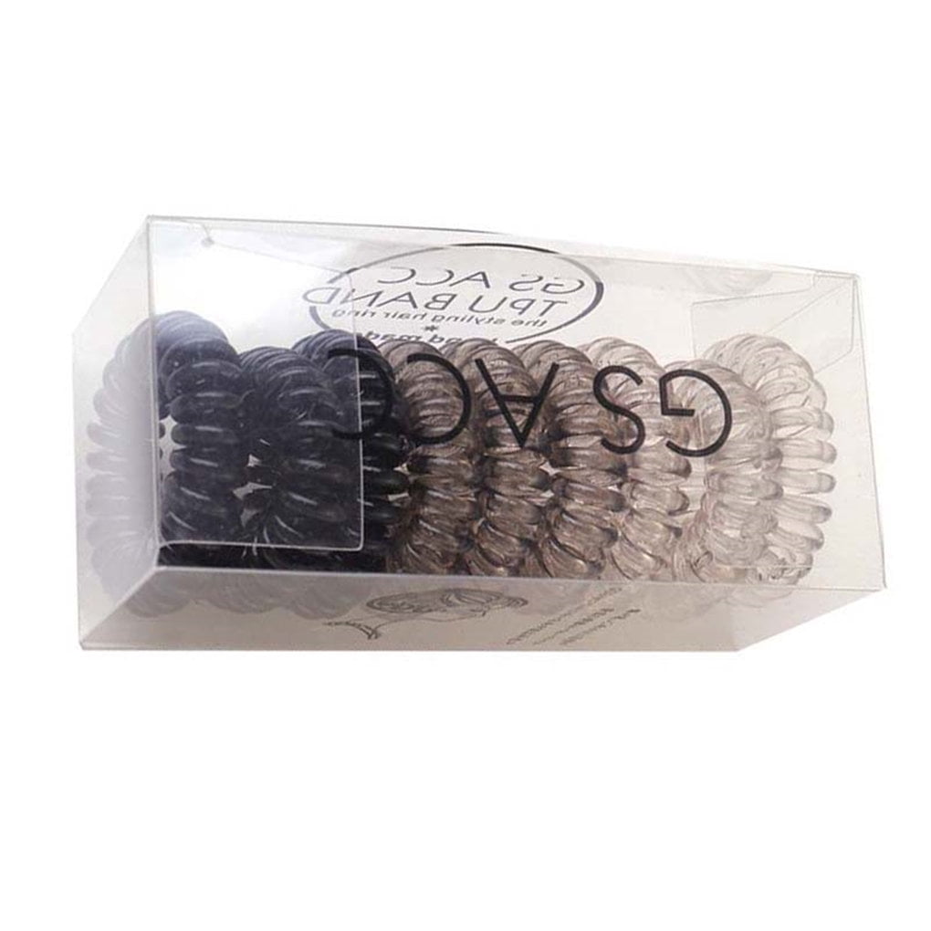 9Pcs Gradient Spiral Hair Ties Elastic Head Ropes Set Candy Color Traceless Ponytail Holder Phone Line Hair Coils