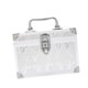 thumbnail image 3 of Estuche de maquillaje de gran capacidad, caja de almacenamiento portátil, aleación de aluminio, impermeable. Plata, 3 of 9