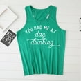 thumbnail image 4 of Tank Tops for Women,Summer Letter Printed Round Neck Sleeveless Tank Top,Tank Top for Women,Z02 Green,XL, 4 of 4