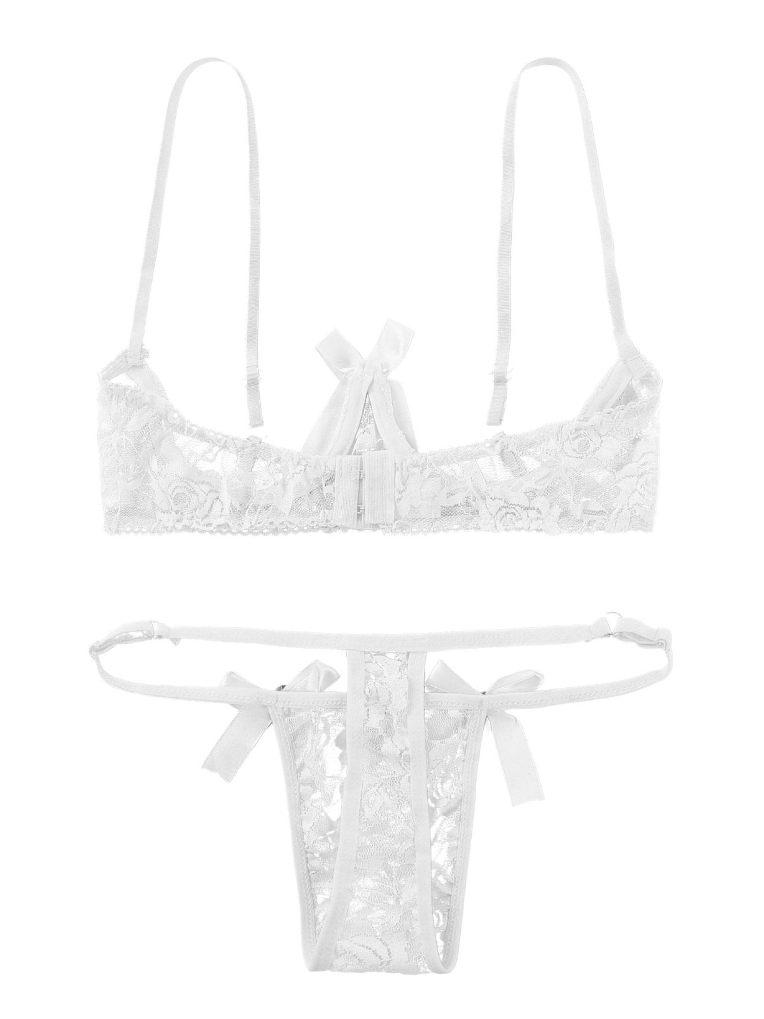 CHICTRY Womens Lace Lingerie Set Underwired Bra with Panties