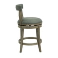thumbnail image 3 of ROME + OAK Ruxban 26" Swivel Counter Stool, Reclaimed Oak, Stone Vegan Leather, Set of 3, 3 of 6
