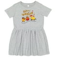 thumbnail image 3 of Inktastic Happy Thanksgiving Turkey Train with Food Girls Toddler Dress, 3 of 5