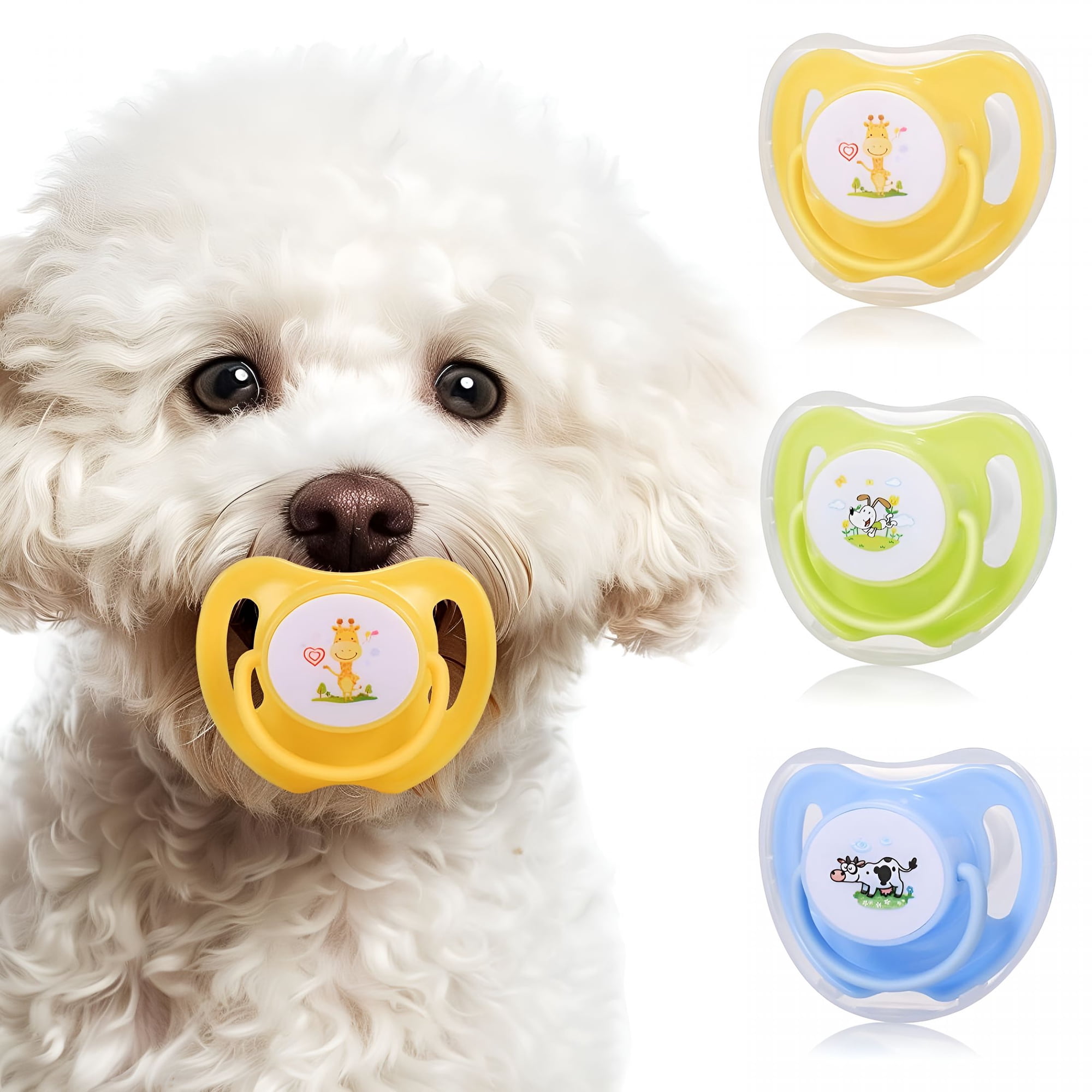 BESTSKY Dog Pacifiers for Small Dogs 3 Pcs,Kitten Pacifiers,Puppy Teething Toys And Cat Chew Toys,Essential Pet Supplies,Puppy Essentials And Kitten Supplies