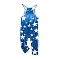 thumbnail image 5 of MKOSPLRT Casual Jumpsuits for Girl V Neck Spaghetti Strap Jumpsuits Funny Stars Graphic Harem Long Overalls Lightweight Jumpers with Pocket, 5 of 8
