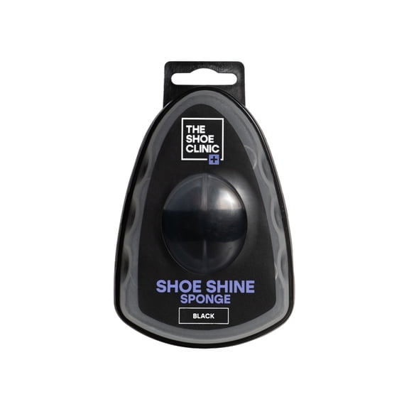 Shoe Clinic Black Shoe Shine Sponge for Leather Shoes and Boots, Instant Shine Applicator, Mess-Free Shoe Care
