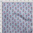 thumbnail image 3 of oneOone Polyester Lycra Fabric Leaves & Floral Block Printed Fabric 1 Yard 56 Inch Wide, 3 of 4