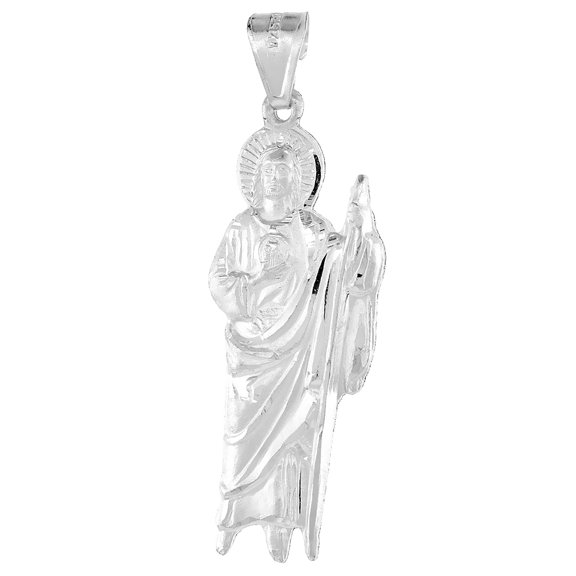 925 Sterling Silver Saint Jude Thaddeus DC Charm Pendant 44mm