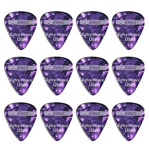 12 Piece 1.2mm Extra Heavy Guitar Picks, Celluloid Material for Acoustic Electric Bass Guitar, Textured Grip for Enhanced Control and Warm Tone