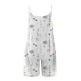 thumbnail image 4 of IROINNID Discount Jumpsuit Shorts for Women Summer Sleeveless Suspender Jumpsuit,White, 4 of 5