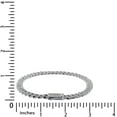 thumbnail image 6 of Round Cut Lab Created Moissanite Diamond 6MM Width Cuban Chain Bracelet For Men In 14k White Gold Over 925 Sterling Silver(G-H Color,VVS1 Clarity,3.00 Ct), 6 of 7