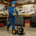thumbnail image 2 of 2 in 1 Hand Truck Dolly Cart Convertible 4 Wheel Platform Cart with Swivel Wheels 330 Lbs Capacity Heavy Duty Metal Moving Cart for Warehouse, Garden, Grocery, Black, 2 of 17