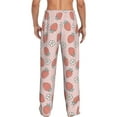 thumbnail image 3 of Uemuo Strawberry And Flowers Pattern Men's Wide Leg Palazzo Lounge Pants with Pockets Light Weight Loose Comfy Casual Pajama Pants-Small, 3 of 9