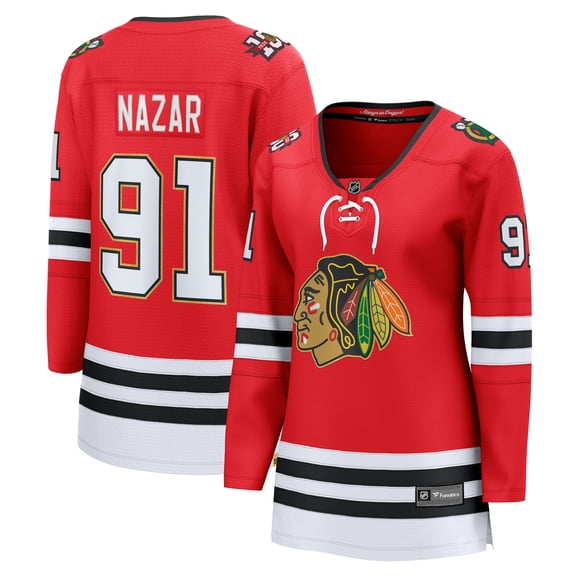 Women's Fanatics Frank Nazar Red Chicago Blackhawks Centennial Breakaway Player Jersey