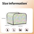 thumbnail image 4 of KLL Color Rabbit Print 4 Slice Toaster Dust Covers Kitchen Small Appliance Cover with 2 Pockets,Can hold Jam Spreader Knife & Toaster Tongs (12.4 x 10.6 x 8.2), 4 of 6