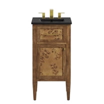 Modway Elysian 18" Wood Bathroom Vanity in Black Brown