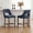 Blue, variant on Bar Stools Set of 2, Upholstered Counter Height Bar Stools, Modern Counter Stools with Wood Legs for Kitchen Island Dining Room Bar, Beige