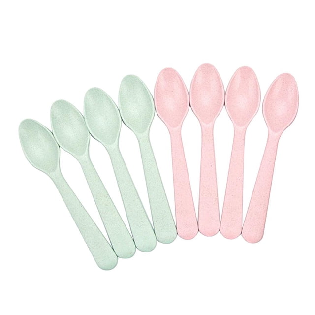de vajilla de paja de simple. - Spoons_4 Rosa 4 Spoons_4 Rosa 4 Verde CUTICAT vajilla de paja de trigo