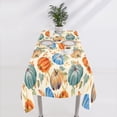 thumbnail image 6 of Autumn Tablecloth, Fall Pattern with Pumpkins Maple Leaves Foliage On Cream Background Table Cover for Party Picnic Dinner Thanksgiving Decor, Rectangle60x84, 6 of 6