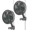 thumbnail image 1 of Ventilador oscilante MARS HYDRO M6 de 6 pulgadas con clip para control de aplicaciones WiFi, paquete de 2, 1 of 8
