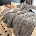 thumbnail image 3 of New European Style Carved Velvet Warm Blanket for Bed Soft Fluffy Sofa Cover Blankets Super Warmth Autumn Winter Throw Blanket, 3 of 9