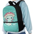 thumbnail image 4 of Yuyamidu Mushroom Axolotl Backpack for Girls 6-8 Blue Bookbag for Kids Primary School Bag Children Book Bag Elementary School Backpacks School Supplies, 4 of 6
